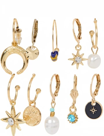 Set Cercei Trendz, auriu Galben