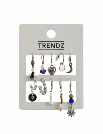 Set Cercei Trendz, argintiu Gri