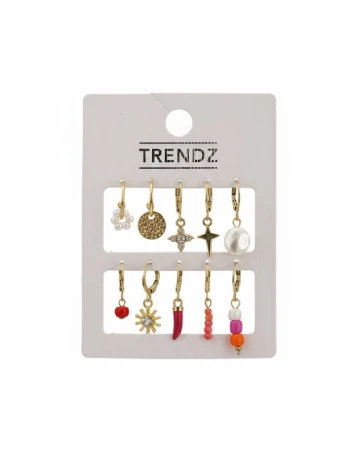 Set Cercei Trendz, auriu Galben