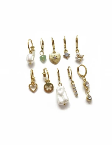 Set Cercei Trendz, auriu Galben