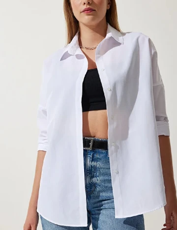 Camasa Happiness Istanbul, alb Alb