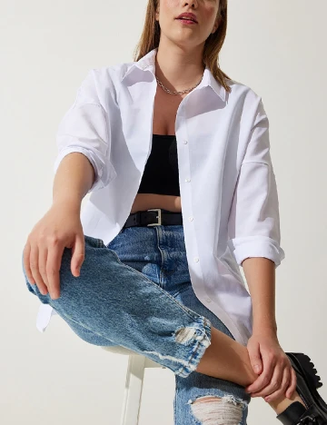 Camasa Happiness Istanbul, alb Alb