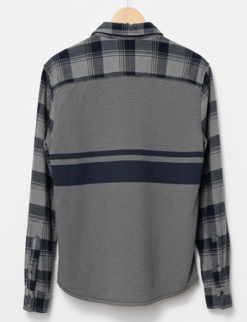 Camasa Zara, gri/bleumarin