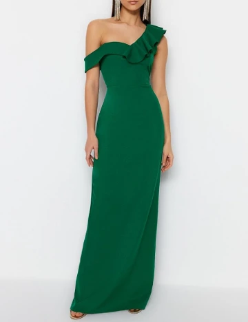 Rochie lunga TRENDYOL, verde Verde