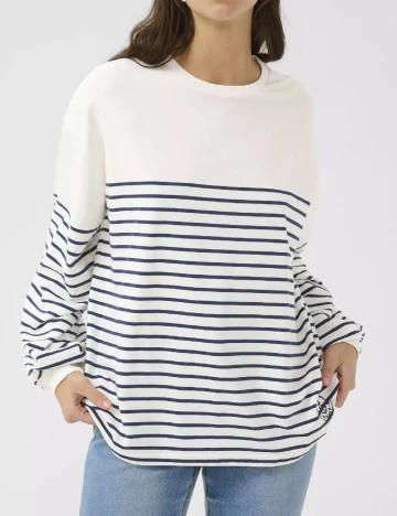 Bluza Oversize Cream, alb/albastru Alb
