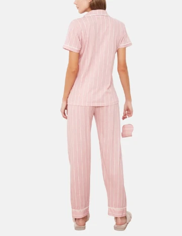 Pijama TRENDYOL, roz/alb Roz