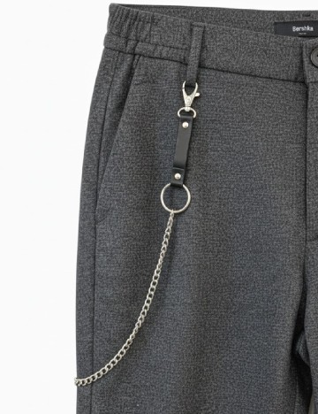 Pantaloni Bershka, gri inchis