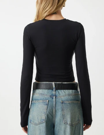 Set bluze 2 bucati Happiness Istanbul, negru/alb