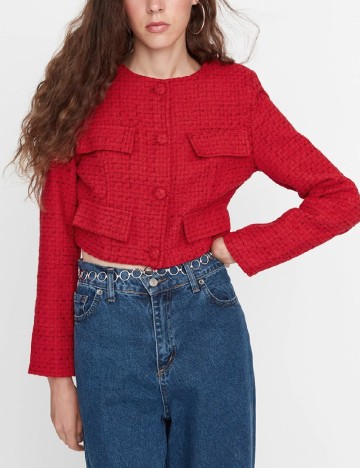 
						Sacou TRENDYOL, rosu