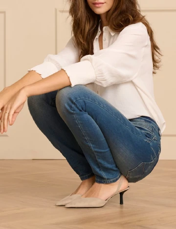 Blugi Cream, albastru