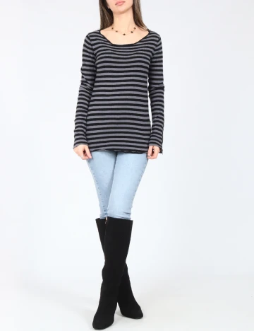 Bluza Zara, gri/negru