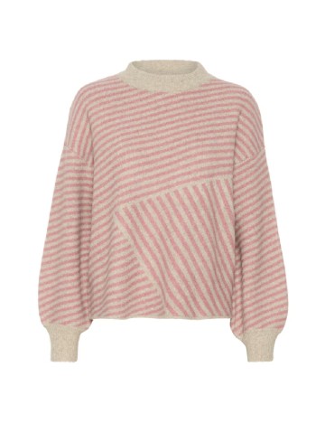 Pulover Kaffe, roz/bej
