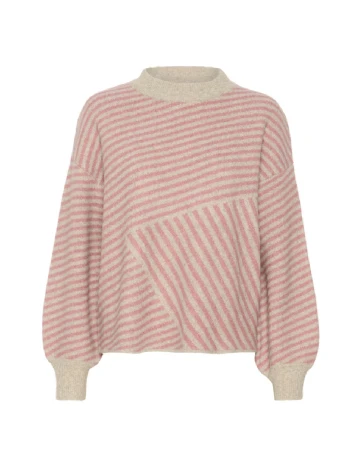 Pulover Kaffe, roz/bej