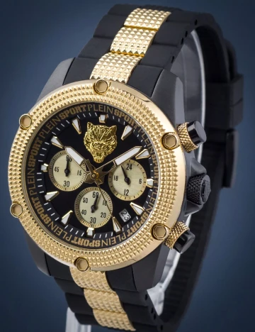 Ceas Hurricane Philipp Plein, auriu/negru