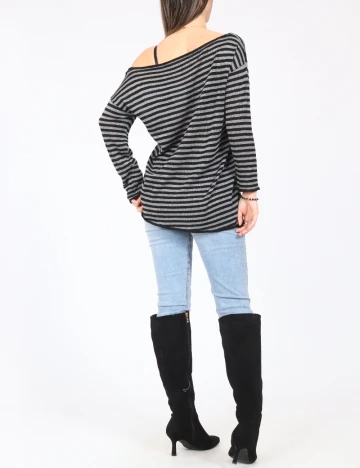 Bluza Zara, gri/negru