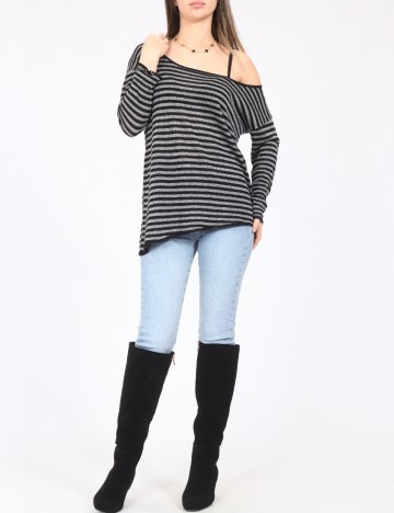 Bluza Zara, gri/negru