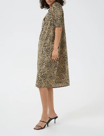Rochie medie Kaffe, animal print