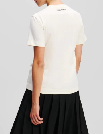 Tricou KARL LAGERFELD, ecru