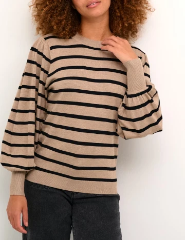 Bluza Kaffe, maro/negru