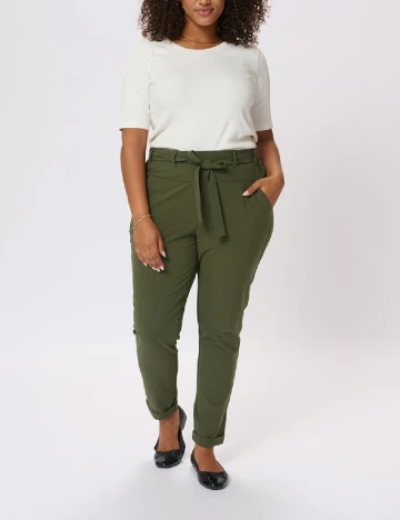 Pantaloni Kaffe Curve, kaki