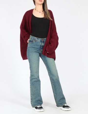 Cardigan Oversize Pull&Bear, visiniu