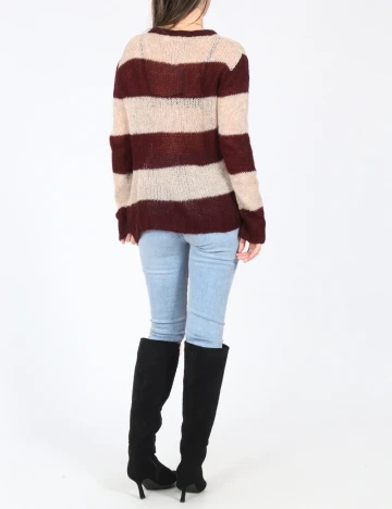 Bluza Zara, crem/visiniu