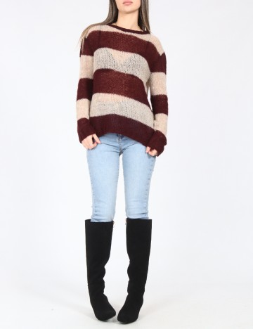 Bluza Zara, crem/visiniu