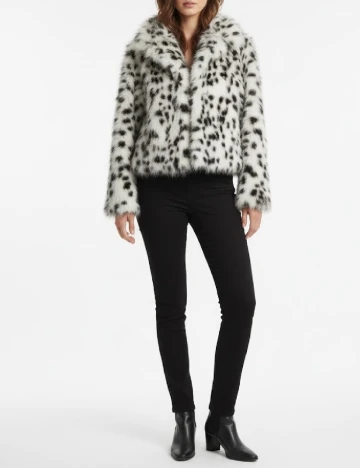 Jacheta Answear LAB, alb/negru