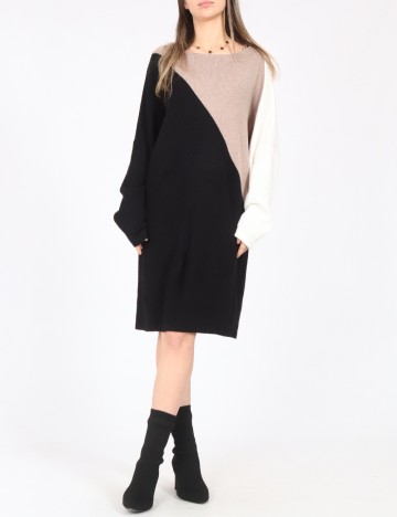 Rochie scurta C&A, negru/maro