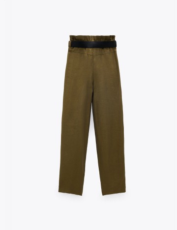 Pantaloni Zara, kaki, S