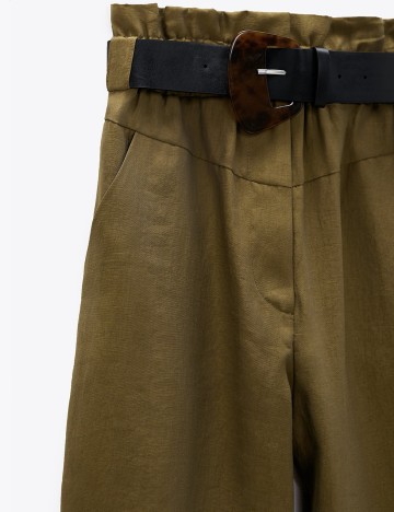Pantaloni Zara, kaki, S