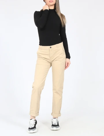 Pantaloni Zara, crem