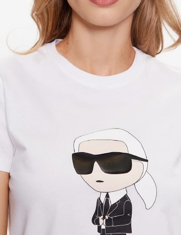 Tricou KARL LAGERFELD, alb
