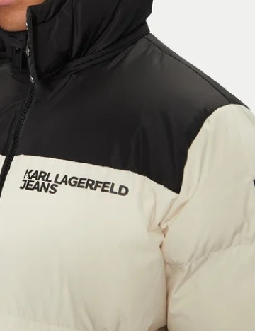 Geaca Karl Lagerfeld Jeans, ecru