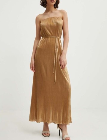 Rochie lunga Never Fully Dressed, auriu