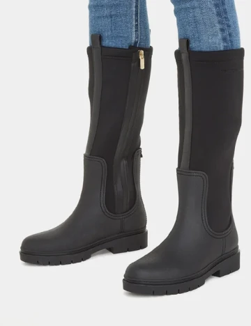 Cizme de ploaie Tommy Jeans, negru/gri