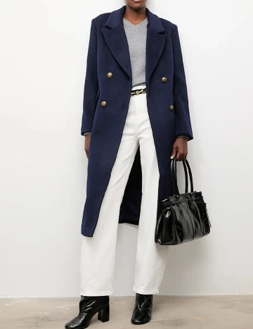 Palton oversize Answear LAB, bleumarin