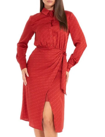 Rochie medie Guess, rosu