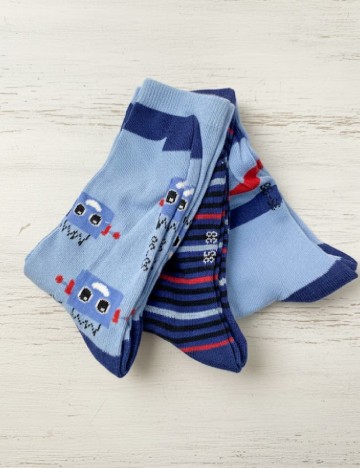 
						Set sosete Cozzi, albastru