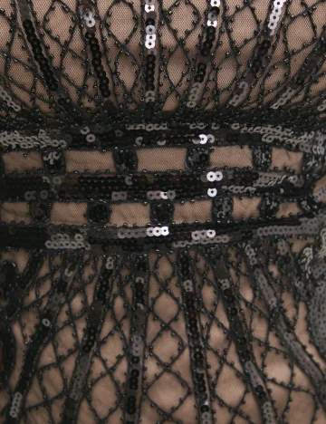 Rochie scurta Answear LAB, negru/maro