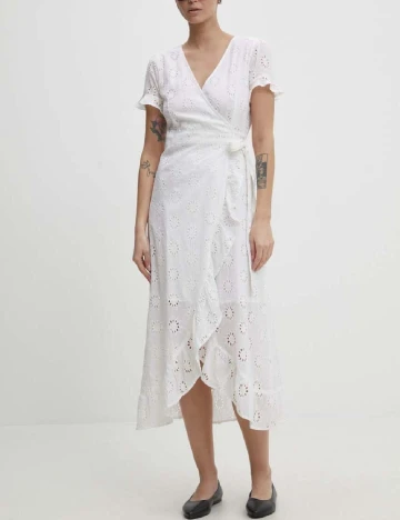 Rochie medie Answear LAB, alb