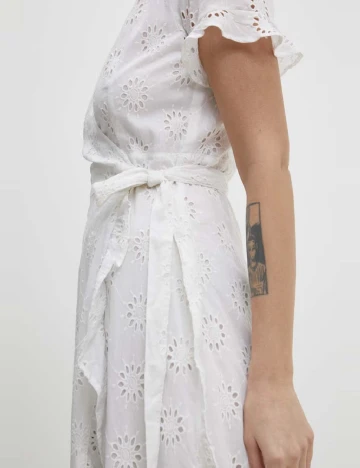 Rochie medie Answear LAB, alb