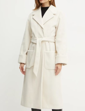 Palton oversize Liu Jo, crem