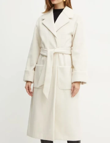 Palton oversize Liu Jo, crem