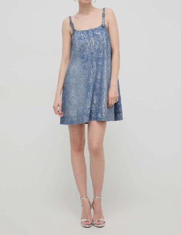 Rochie scurta Versace Jeans Couture, albastru