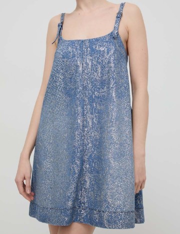 Rochie scurta Versace Jeans Couture, albastru