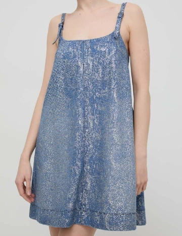Rochie scurta Versace Jeans Couture, albastru