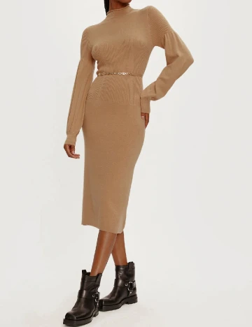 Rochie medie Twinset, maro