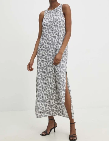 Rochie lunga Answear LAB, alb/negru