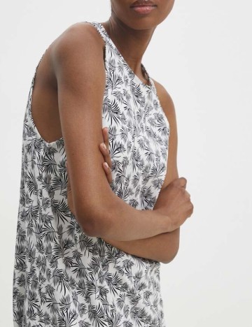 Rochie lunga Answear LAB, alb/negru